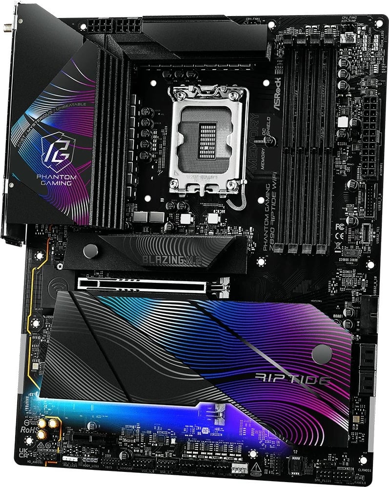 Pllakë amë ASRock Z890 Riptide WiFi LGA1851 Intel Z890 ATX DDR5 Wi‑Fi 7 Thunderbolt 4