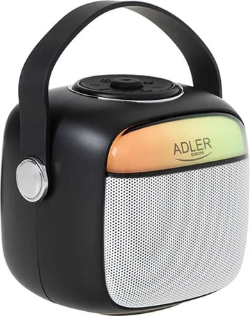 Altoparlant karaoke, Adler AD 1199, Bluetooth 5.1, SD/USB/AUX, 8 orë bateri, mikrofon set, i zi