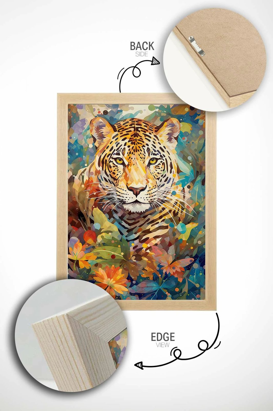 Pikturë dekorative me kornizë, shumëngjyrëshe, Wallity, Mscartmdl29, 33x48cm