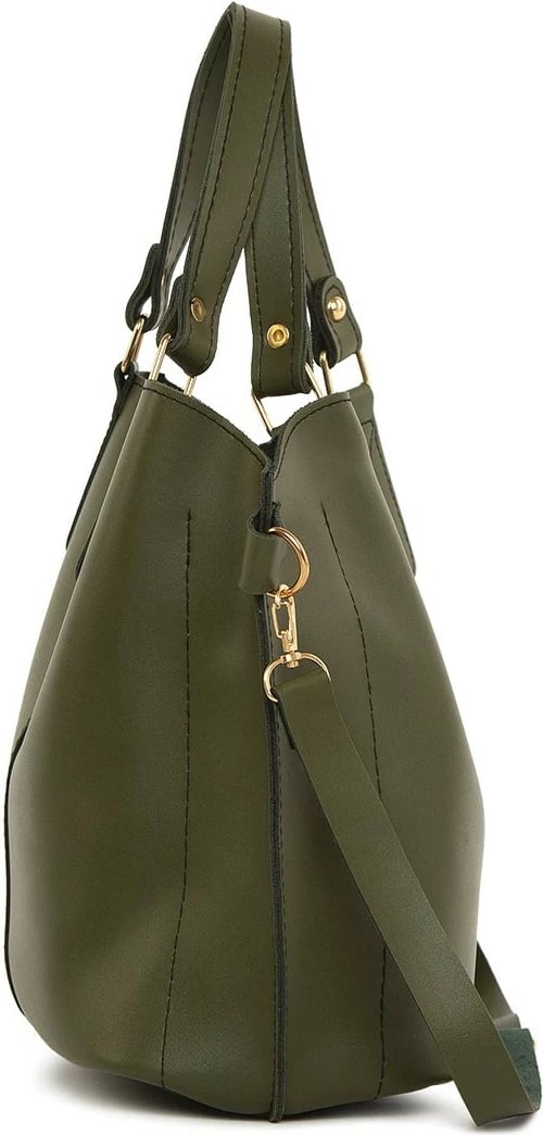 Çantë krahu Zoozie Bags, ngjyrë kaki, 32x23x16cm