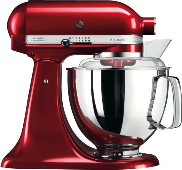 makinë kuzhine, KitchenAid, Artisan 5KSM175PSECA, 4.8L, 10 shpejtësi, kokë me ngritje, Candy Apple Red