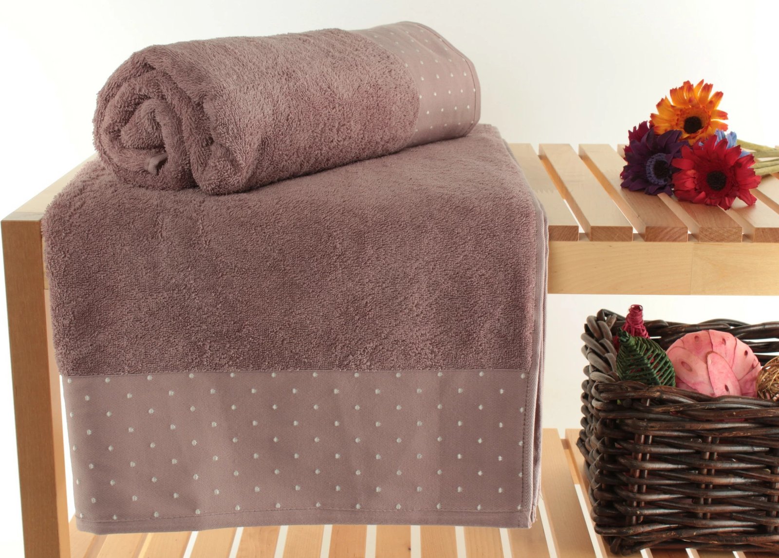 Set peshqirësh për banjo (2 copë), Mijölnir, Pitircik, ngjyrë trëndafili i zbehtë