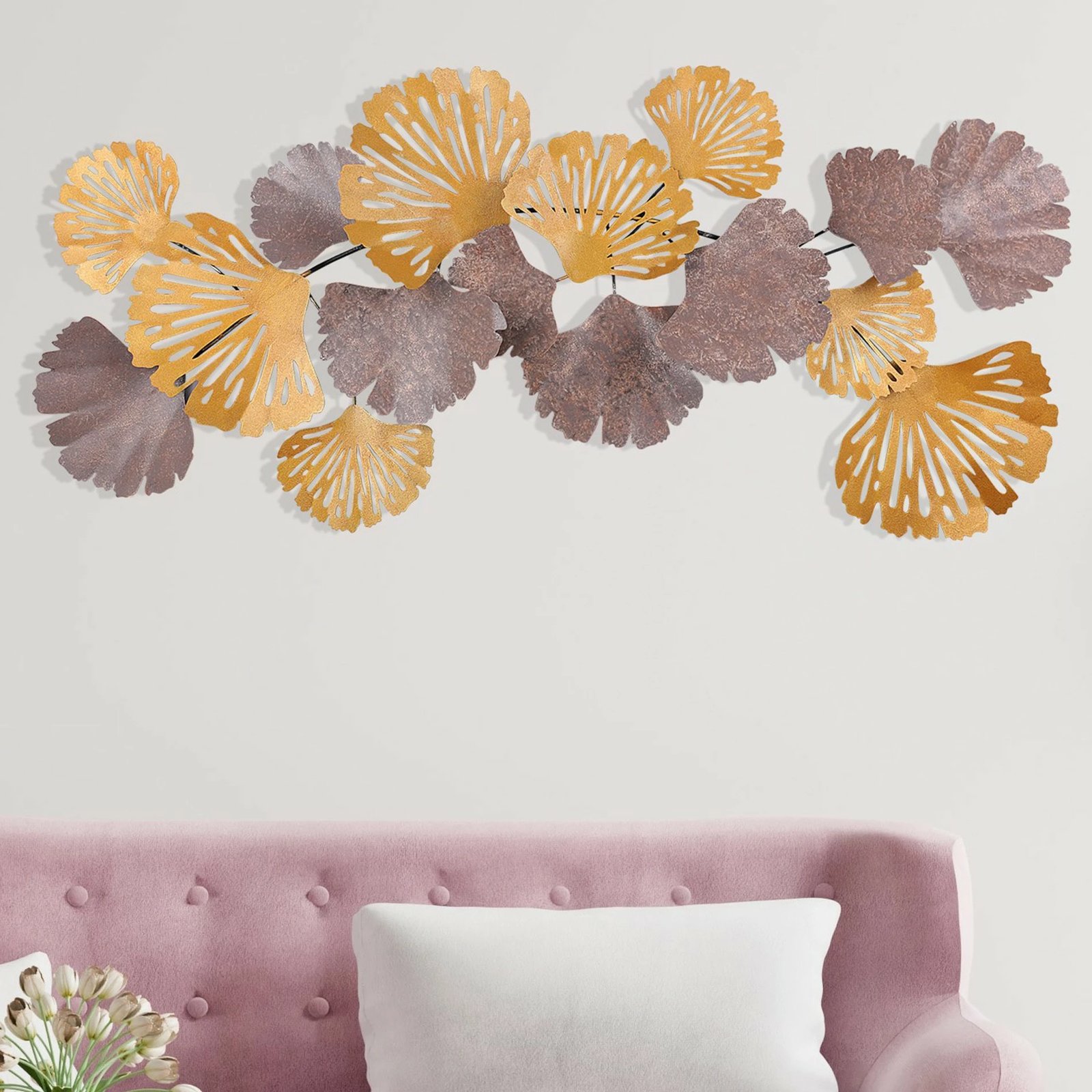 Aksesor dekorativ metalik për mur Wallity, Gergo, shumëngjyrësh, 130x6x60cm