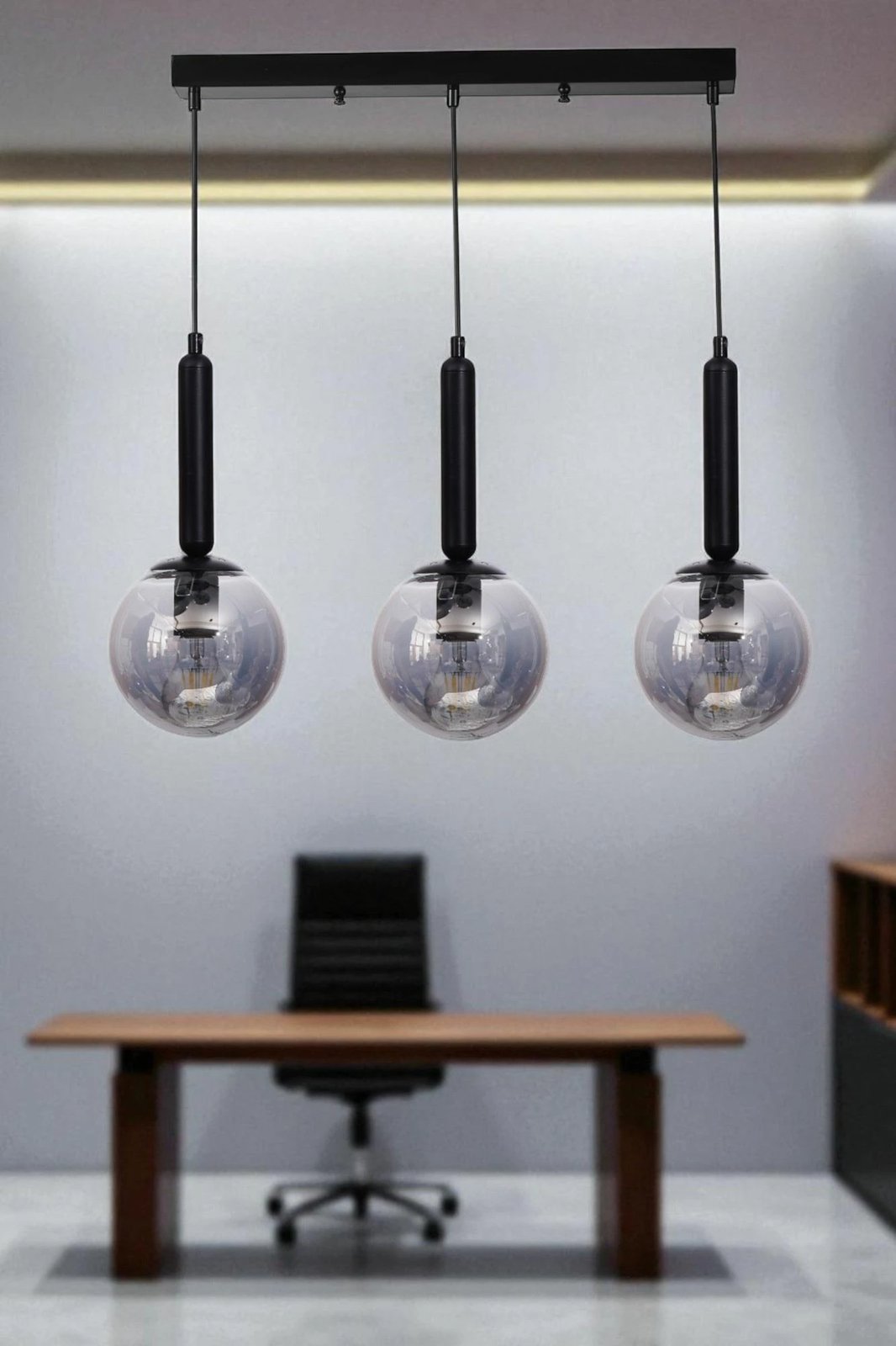 Llambadar Opviq, 9059-5, metal dhe xham, gri/zi