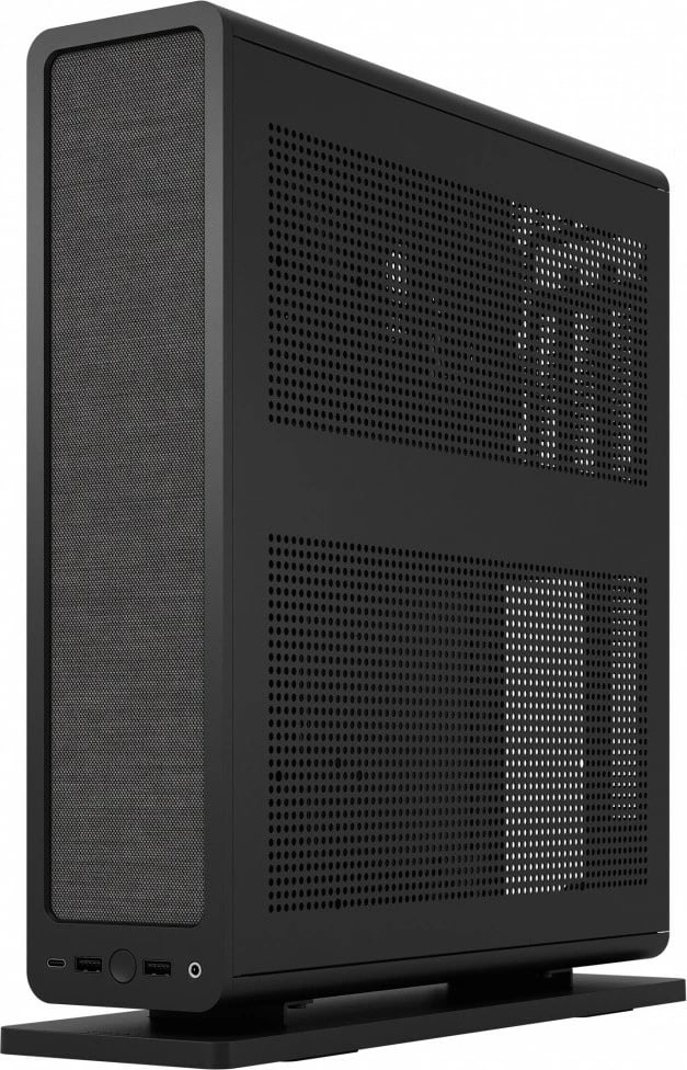 Kasë Fractal Design Ridge Black, Mini ITX, Tower Slim, 4x 2.5" drive, e zezë
