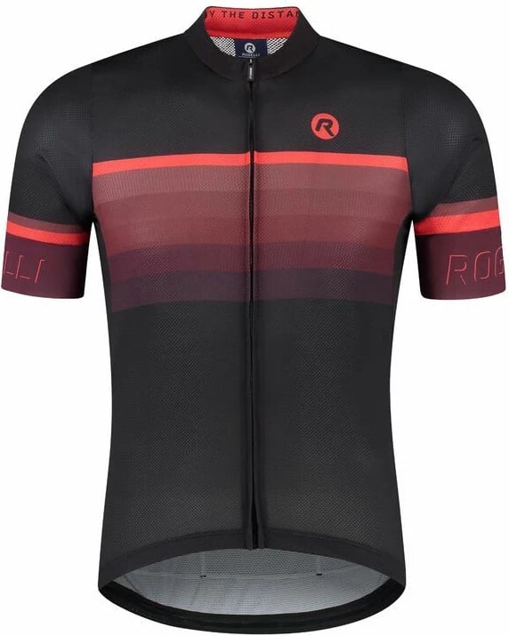 Maicë sportive Rogelli për meshkuj, e zezë/burgundy