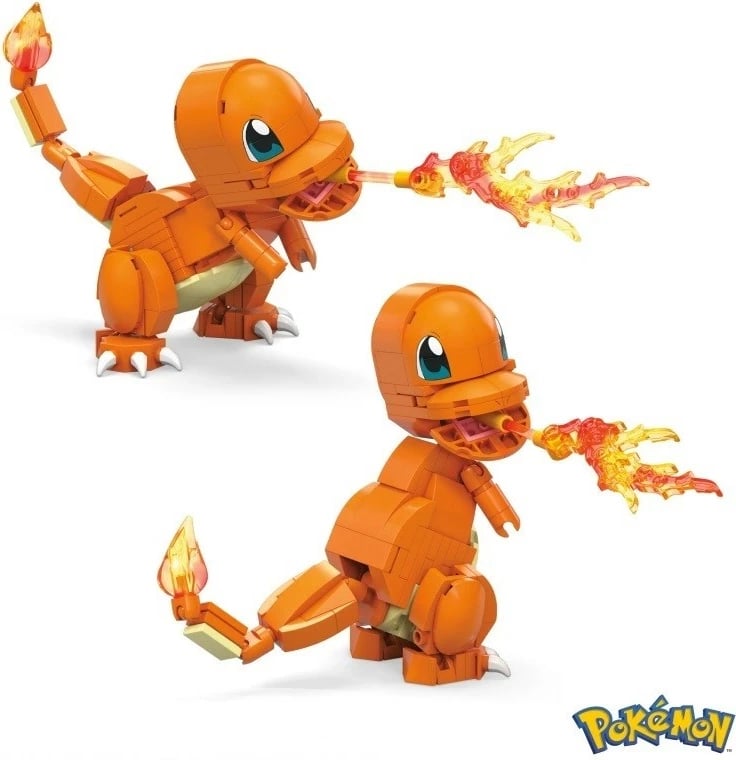 Set ndërtimi Mega Bloks Pokémon Charmander, 180 pjesë, Portokalli