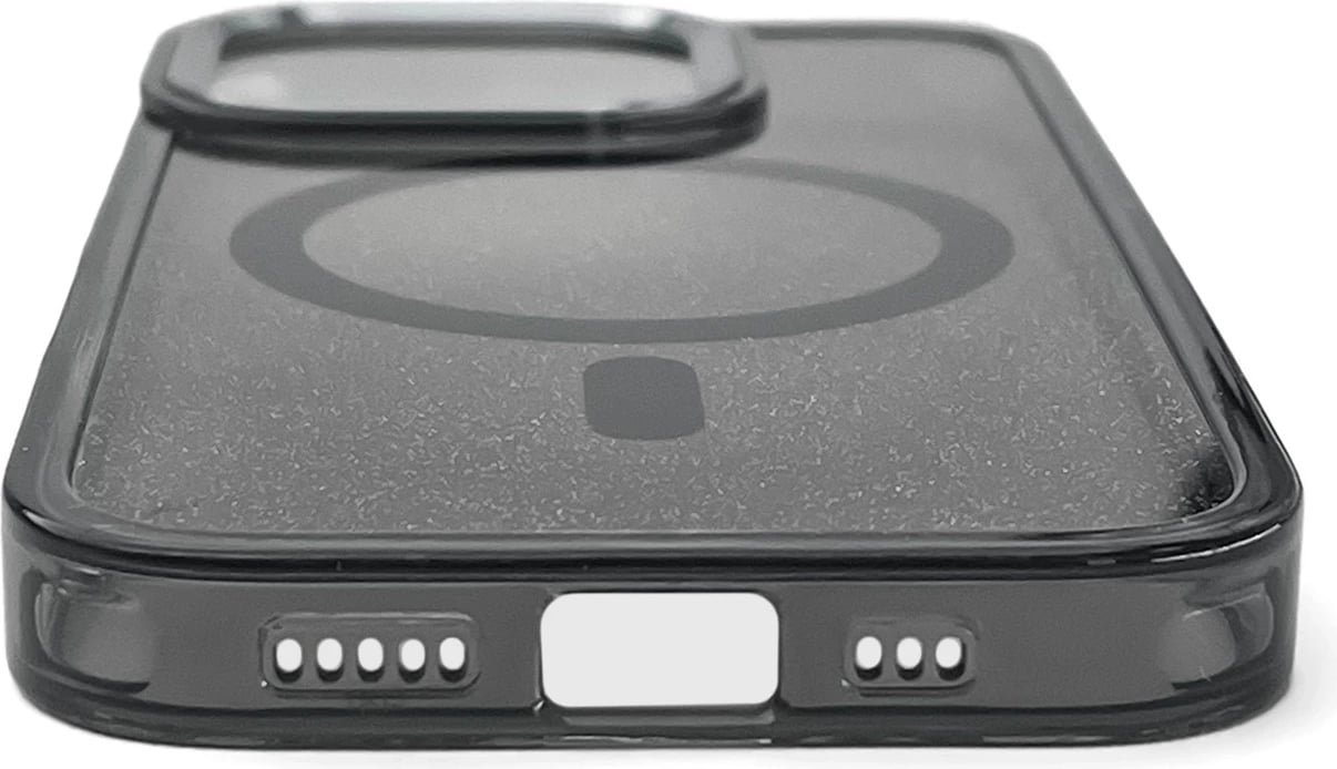 Mbështjellës, Hurtel, Glitter Case MagSafe për Samsung Galaxy A37, TPU, rezistent ndaj rënieve, me unazë magnetike, gjysmë i tejdukshëm me shkëlqim, e zezë