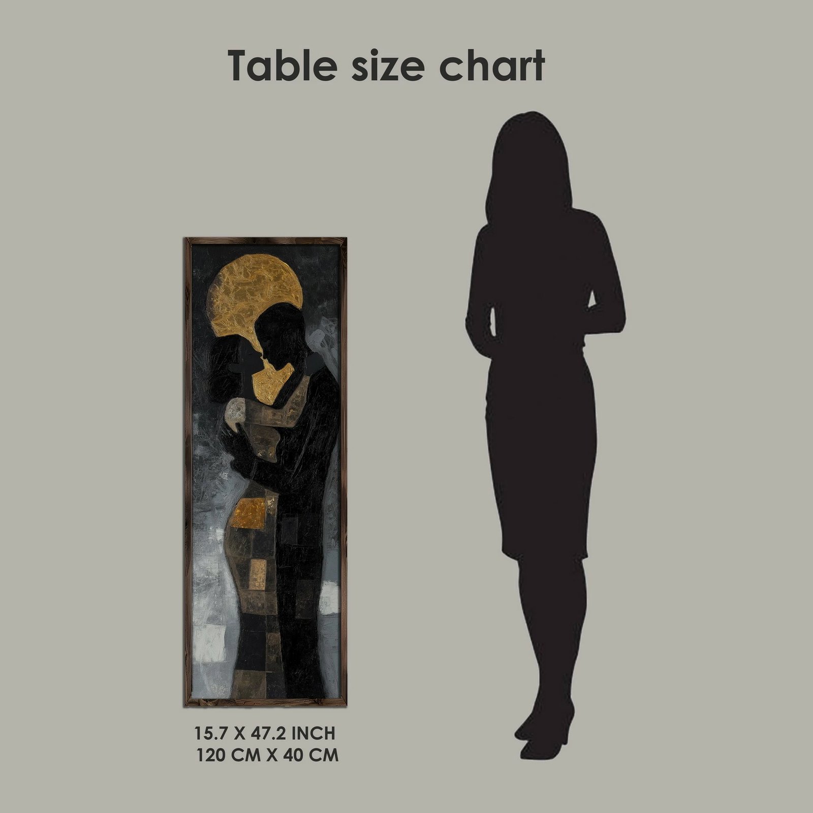 Pikturë dekorative me kornizë, MDF, Wallity, EMR102, shumëngjyrëshe, 40x120x3.5cm