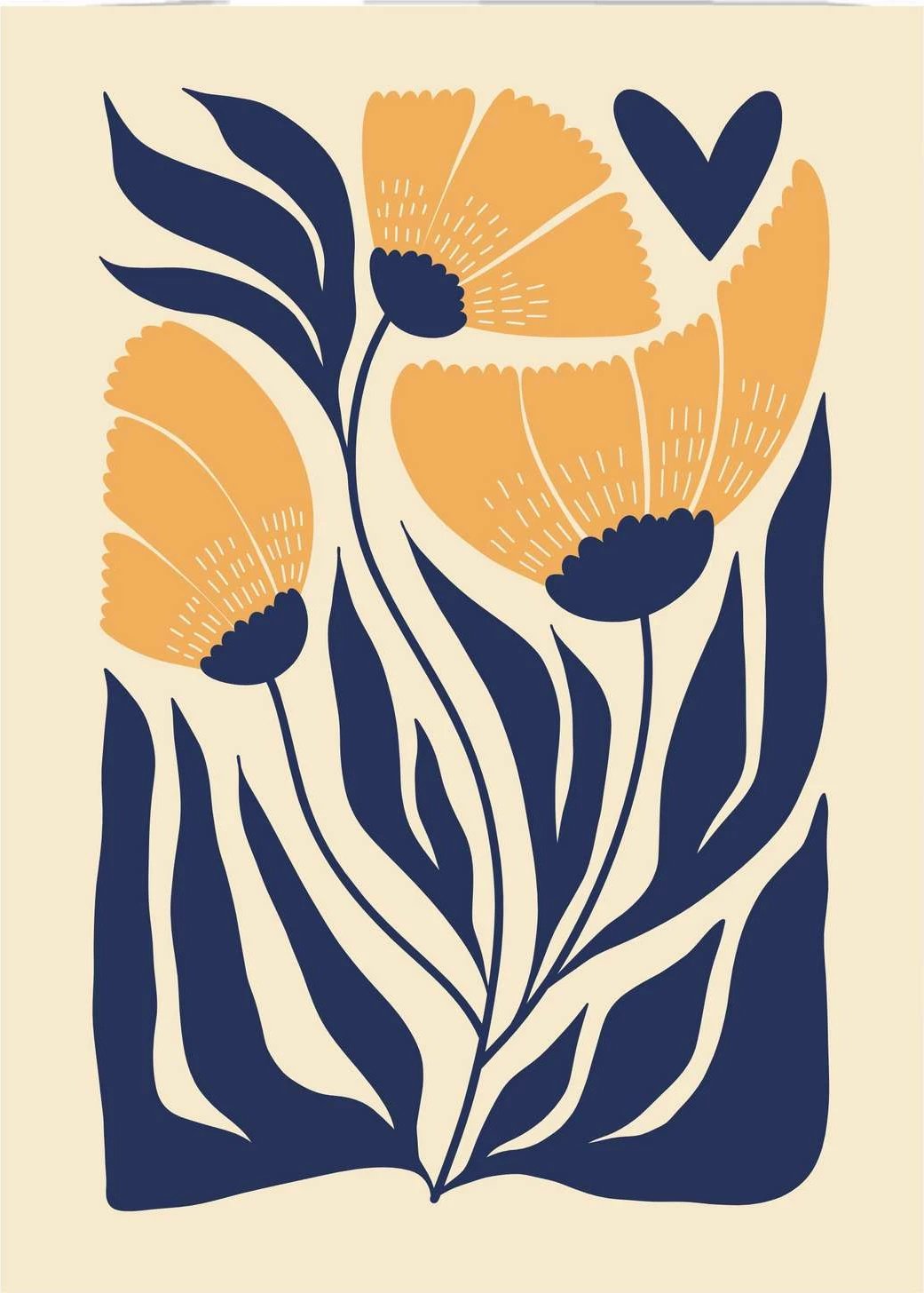 Pikturë dekorative me kornizë MDF, Wallity, shumëngjyrëshe, Mp-00103, 40x50cm