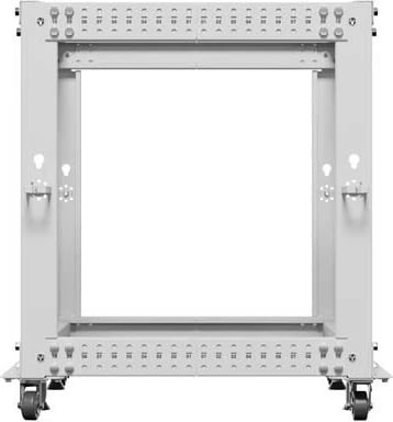 Stendë rack e hapur 19", Lanberg OR01-6112-S, 12U, thellësi e rregullueshme 576.4–1033.6 mm, 600x600 mm, gri RAL 7035