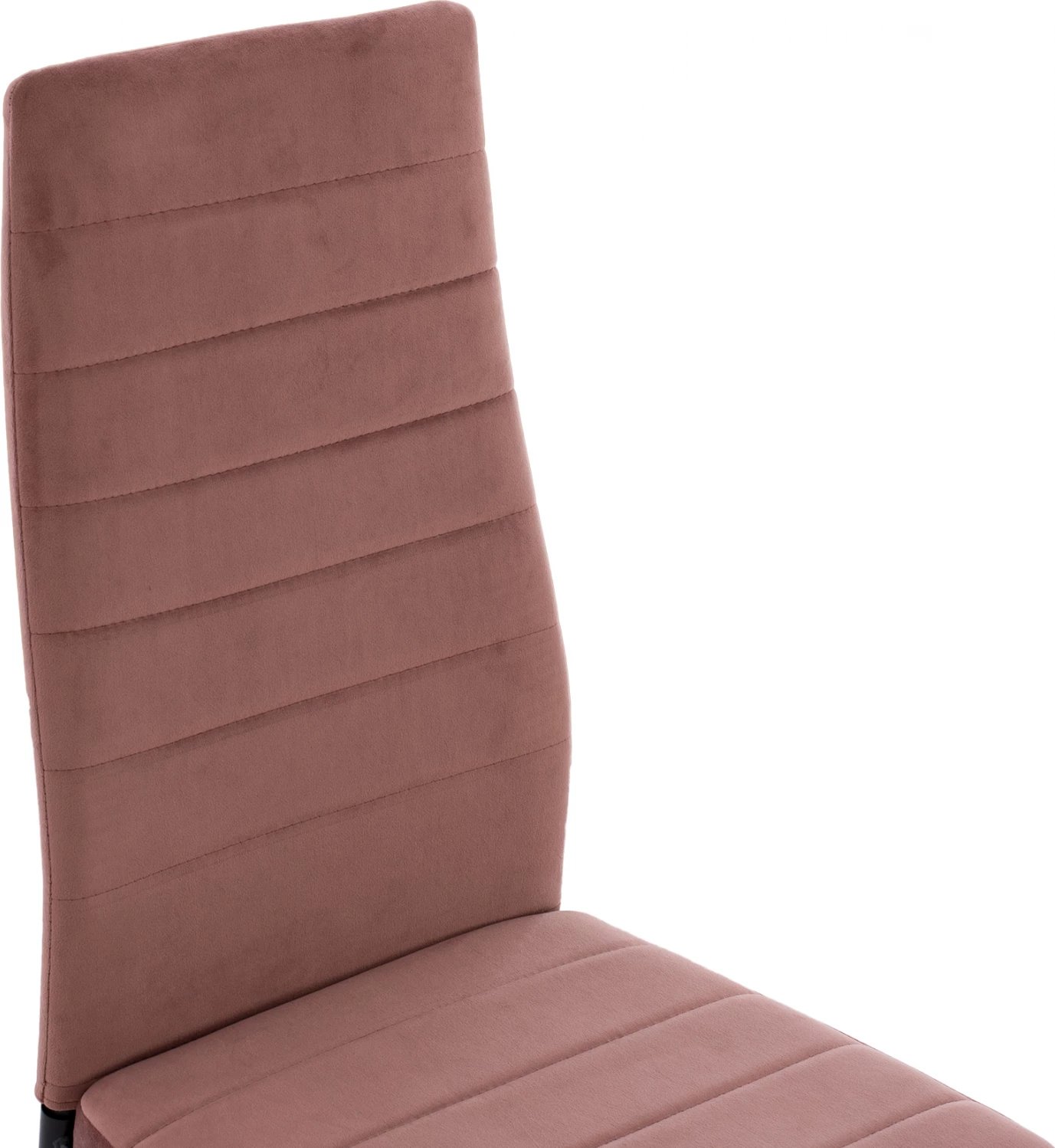 Karrige metalike FH0037.32, kadife rozë e zbehtë, me kornizë metalike, set prej 4 copash