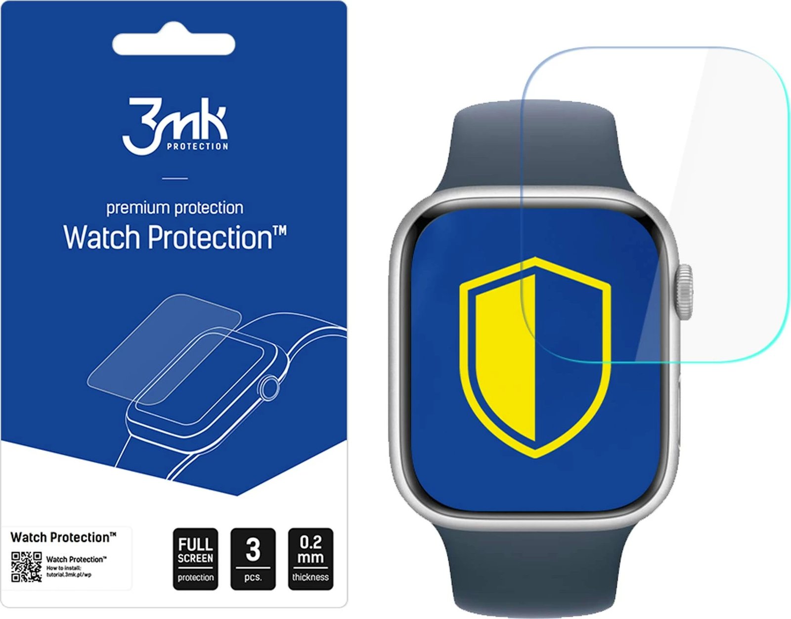 Folje mbrojtëse për Apple Watch 10, 3mk Protection, 42 mm, transparente