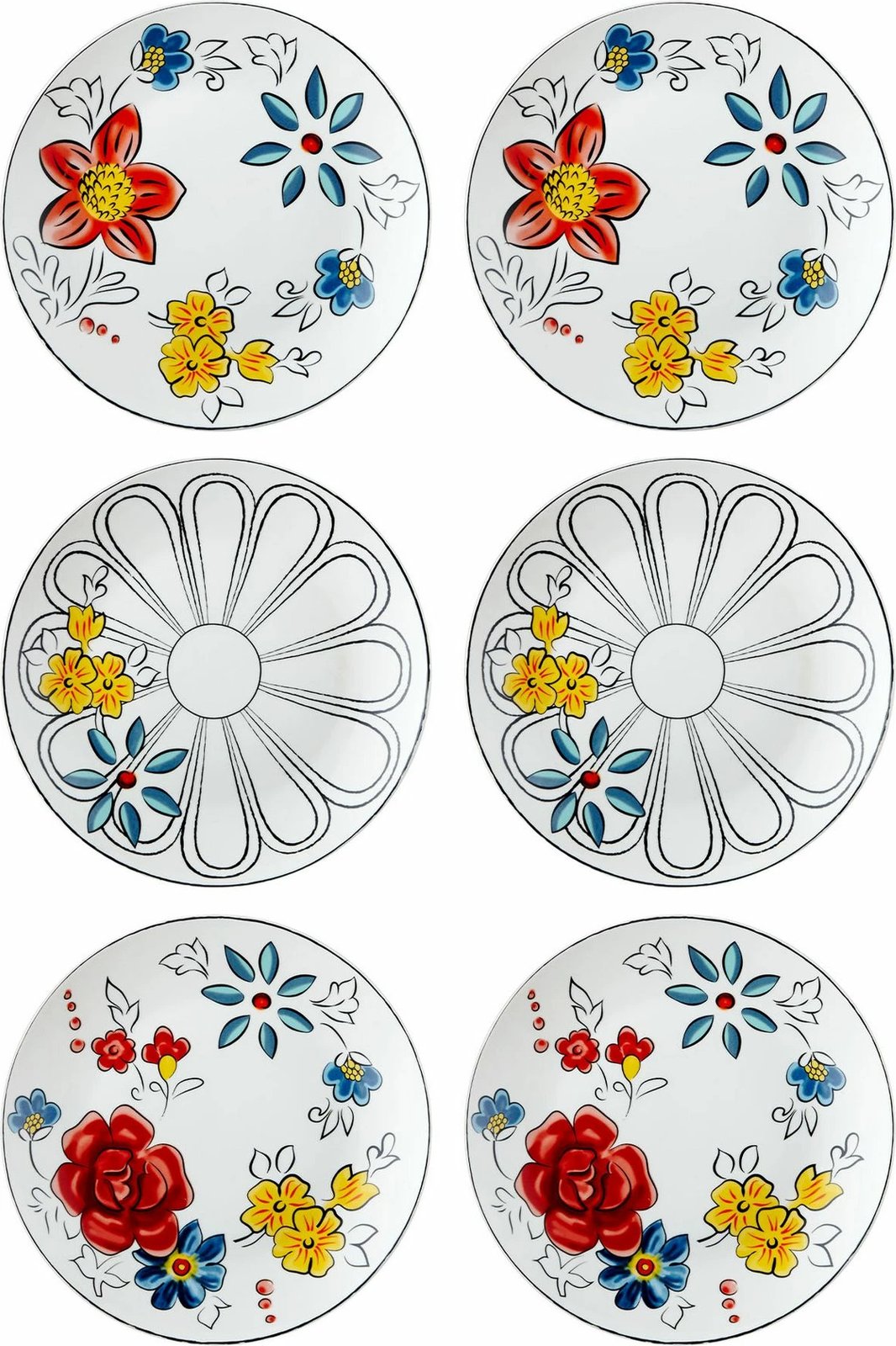 Set pjatash për ëmbëlsira (6 copë), Hermia, DNR0053