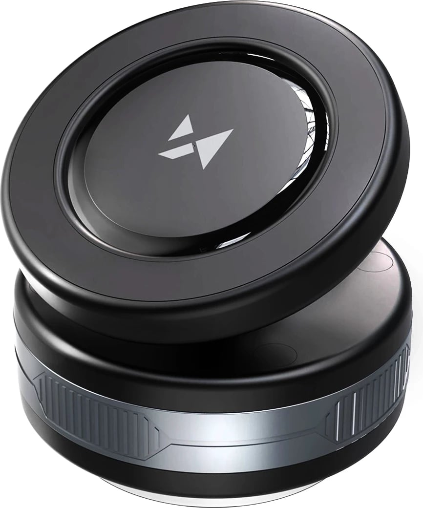 Mbajtës veture me karikues Qi, Wozinsky WUSQ-01, MagSafe kompatibil, 15W, montim me kupë thithëse për xham/panel, rrotullim 360°, USB-C, kabllo 1m, zi