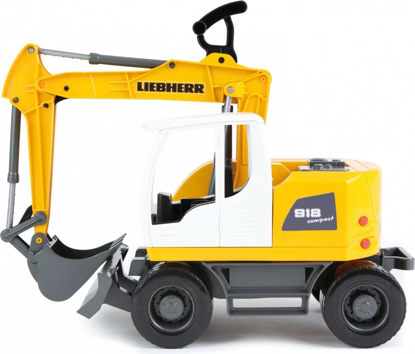 Eskavator lodër Lena Liebherr A 918 Litronic, plastikë, 48 cm, verdhë