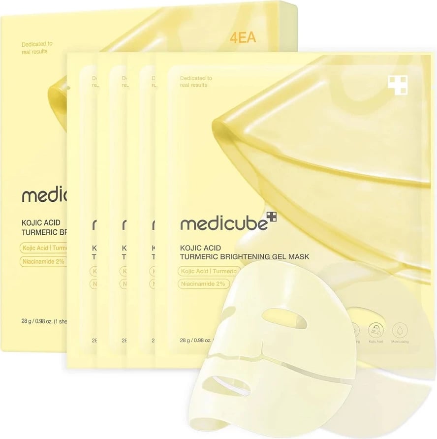 Maskë fytyre për femra Medicube Kojic Acid Turmeric Brightening Gel Mask 4x28g