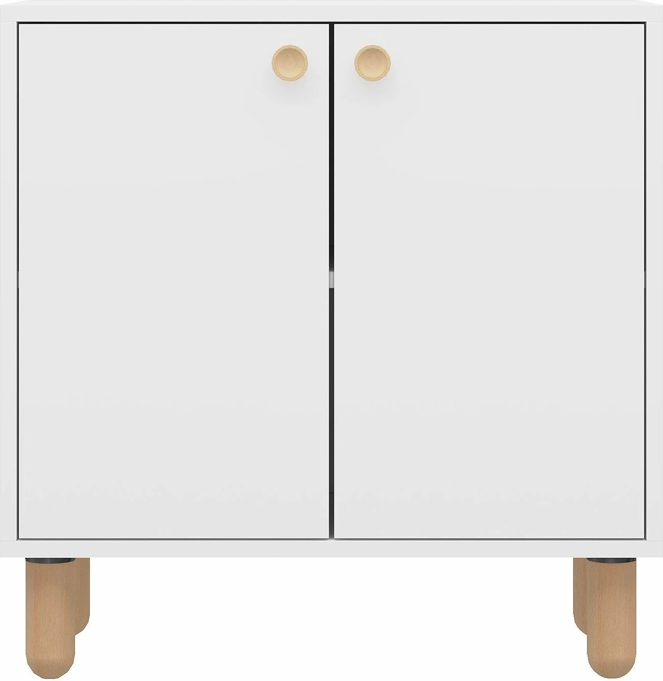 Dollap multifunksional, ngjyrë e bardhë, këmbë druri, Skye Decor Lina