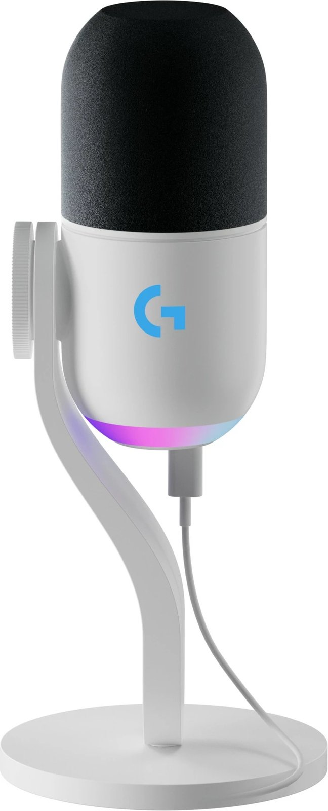Mikrofon tavoline Logitech G Yeti GX, RGB, USB, 24 bit, 96 kHz, bardhë/zi