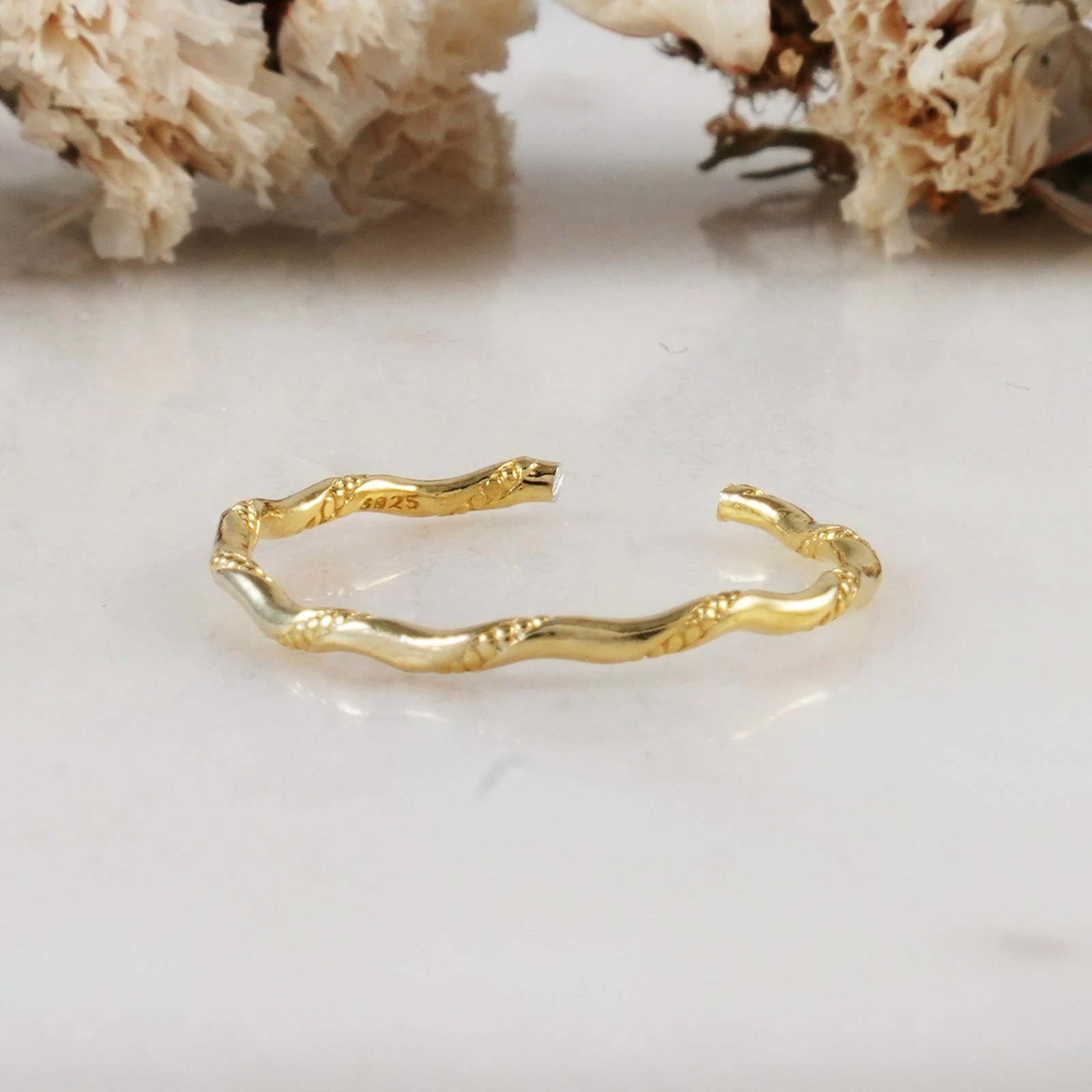 Unazë argjendi Jumeon, ngjyrë ari, 11684G