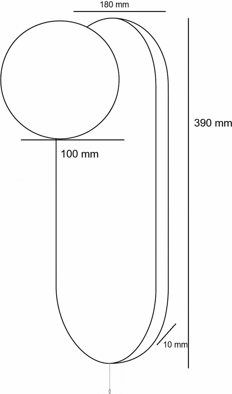 Llambë muri Opviq, Tor-Bell, travertin, kapak qelqi, bezhë dhe e bardhë