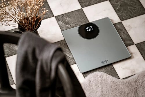 Peshore banjoje Adler AD8175 180 kg ekran LED xhami i temperuar 6 mm argjendtë