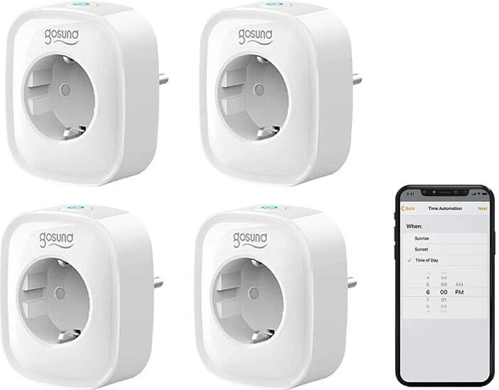 Prizë e mençur WiFi Gosund SP1, set 4 copë, Type F, e bardhë