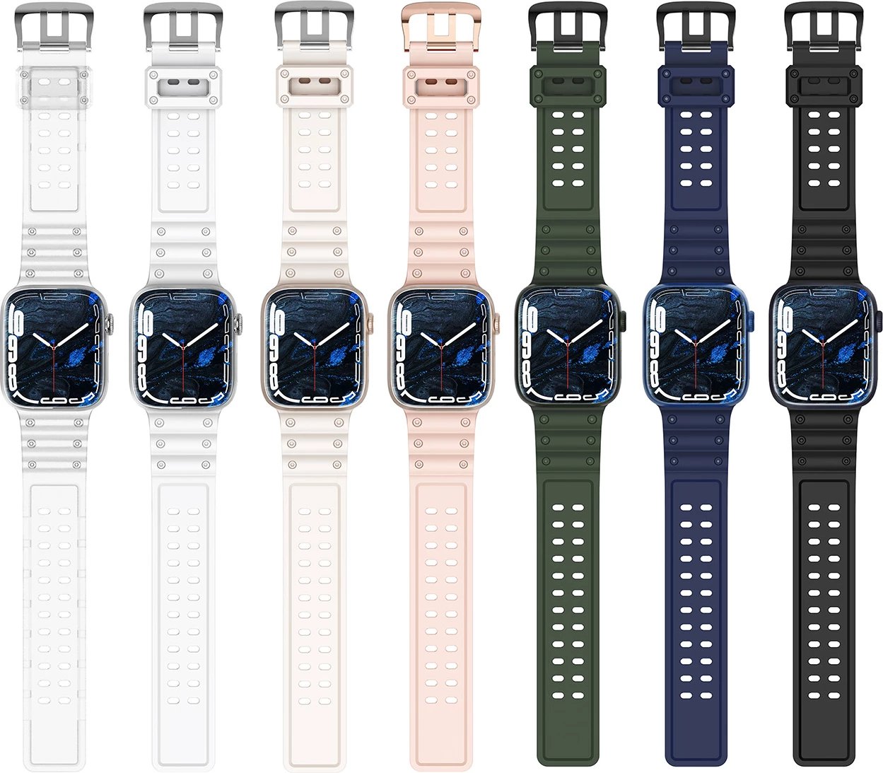 Rrip për Apple Watch Hurtel Strap Triple Protection, 38/40/41mm, Blu e errët Rrip për Apple Watch Hurtel Strap Triple Protection, 38/40/41mm, Blu e errët