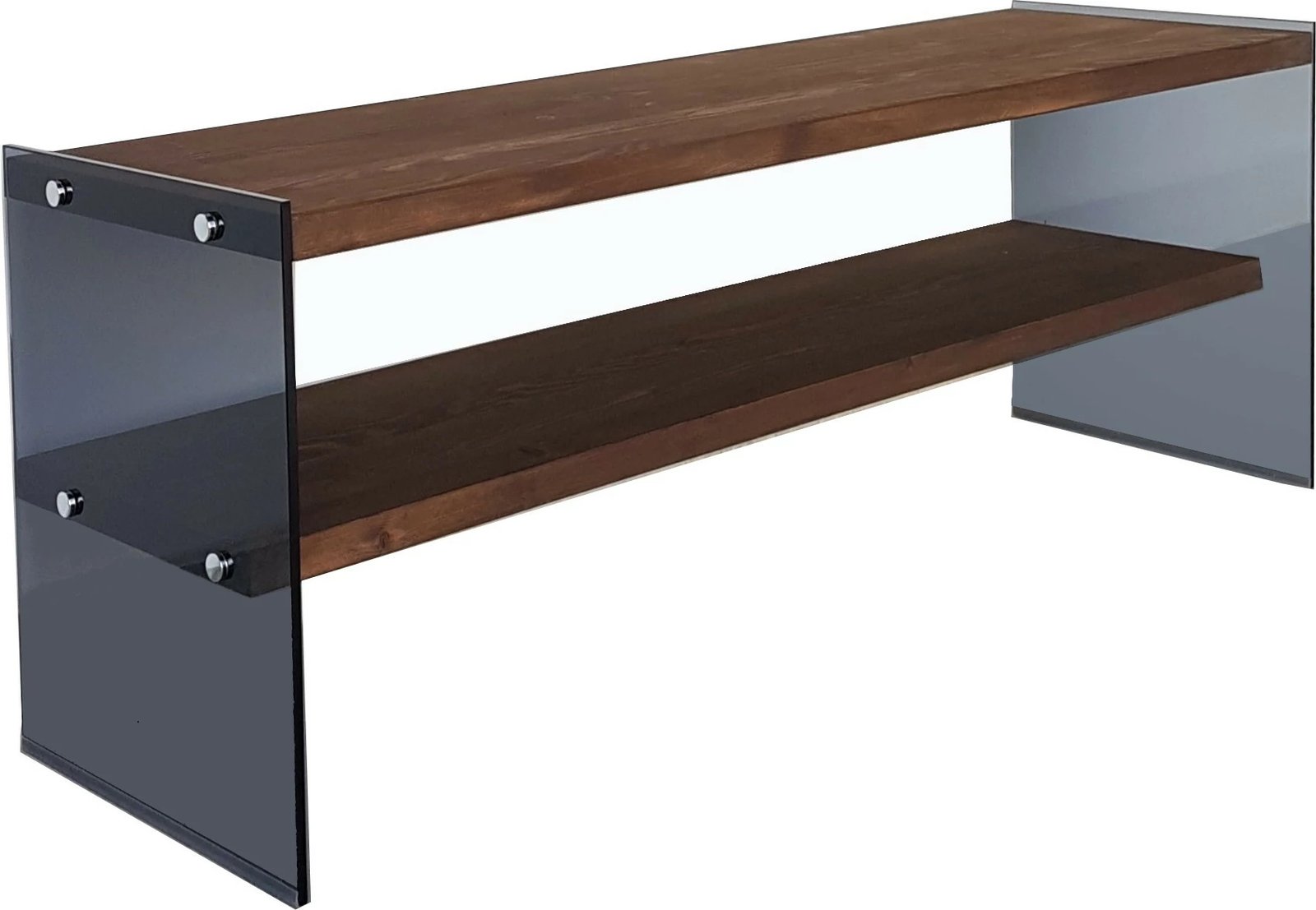 Komodë TV Hanah Home, TV100, ngjyrë arre, xham i temperuar, 120x45x35cm