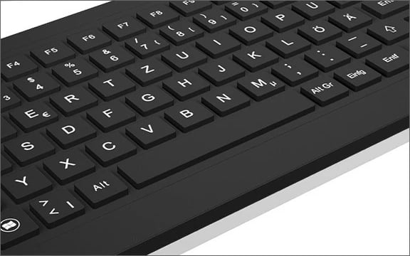 Tastierë KeySonic KSK-6231INEL, full-size, USB, touchpad, e zezë