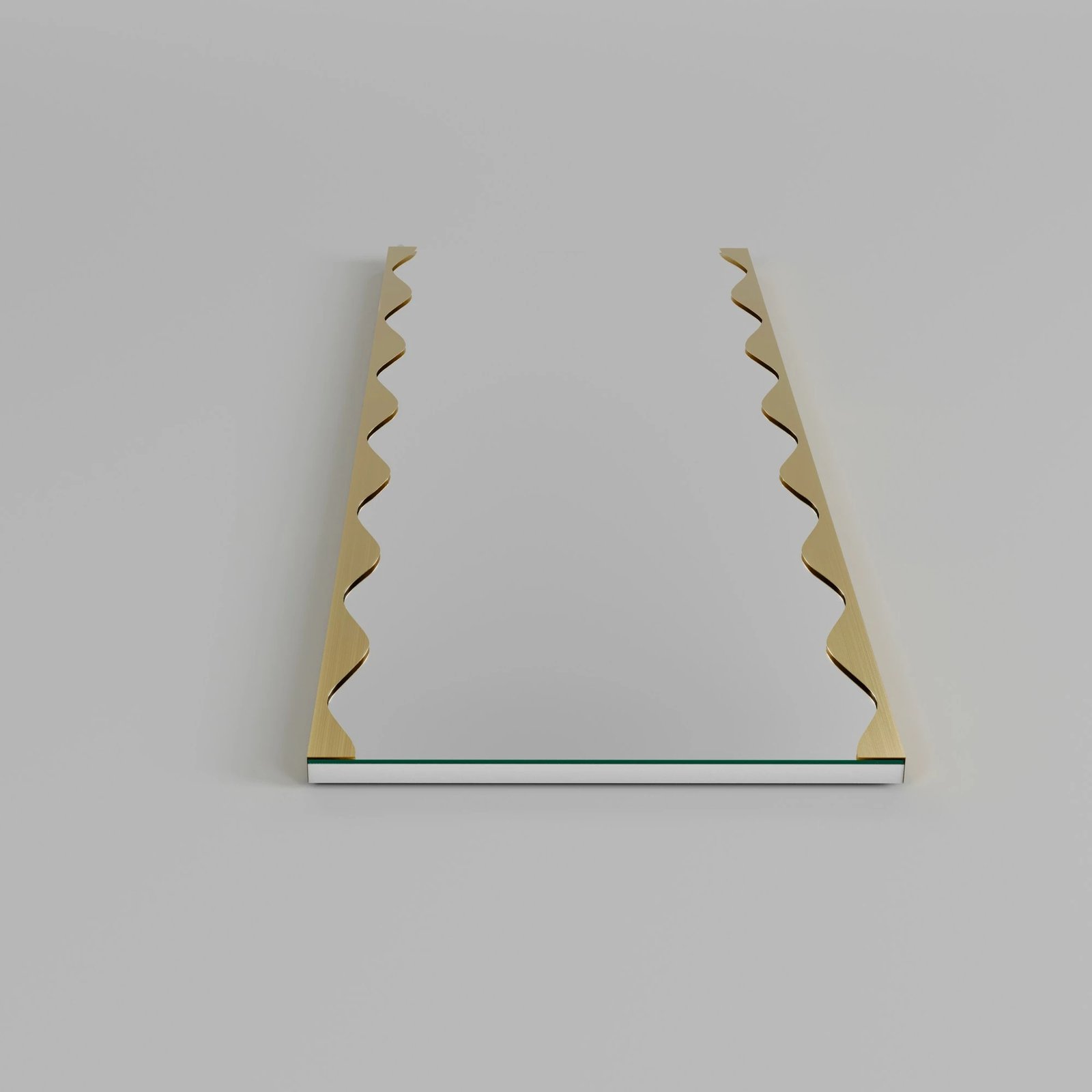 Pasqyrë metalike Melodia, ngjyrë ari, 50x140cm