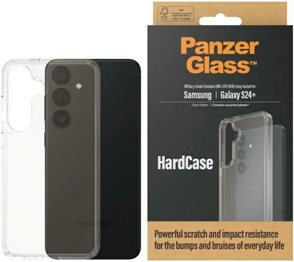 Mbështjellës PanzerGlass HardCase për Samsung Galaxy S24+, Transparent