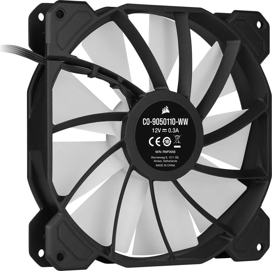 Ventilator për kasë Corsair SP140 RGB ELITE, 14 cm, i zi Ventilator për kasë Corsair SP140 RGB ELITE, 14 cm, i zi