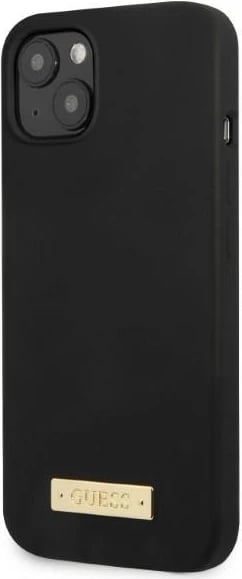 Mbështjellës Guess GUHMP13MSPLK për iPhone 13 6.1", silikon, MagSafe, zi
