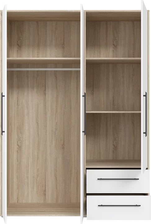 Dollap Razol tre dyer, ngjyrë e bardhë-sonoma, 144.5x59x200cm