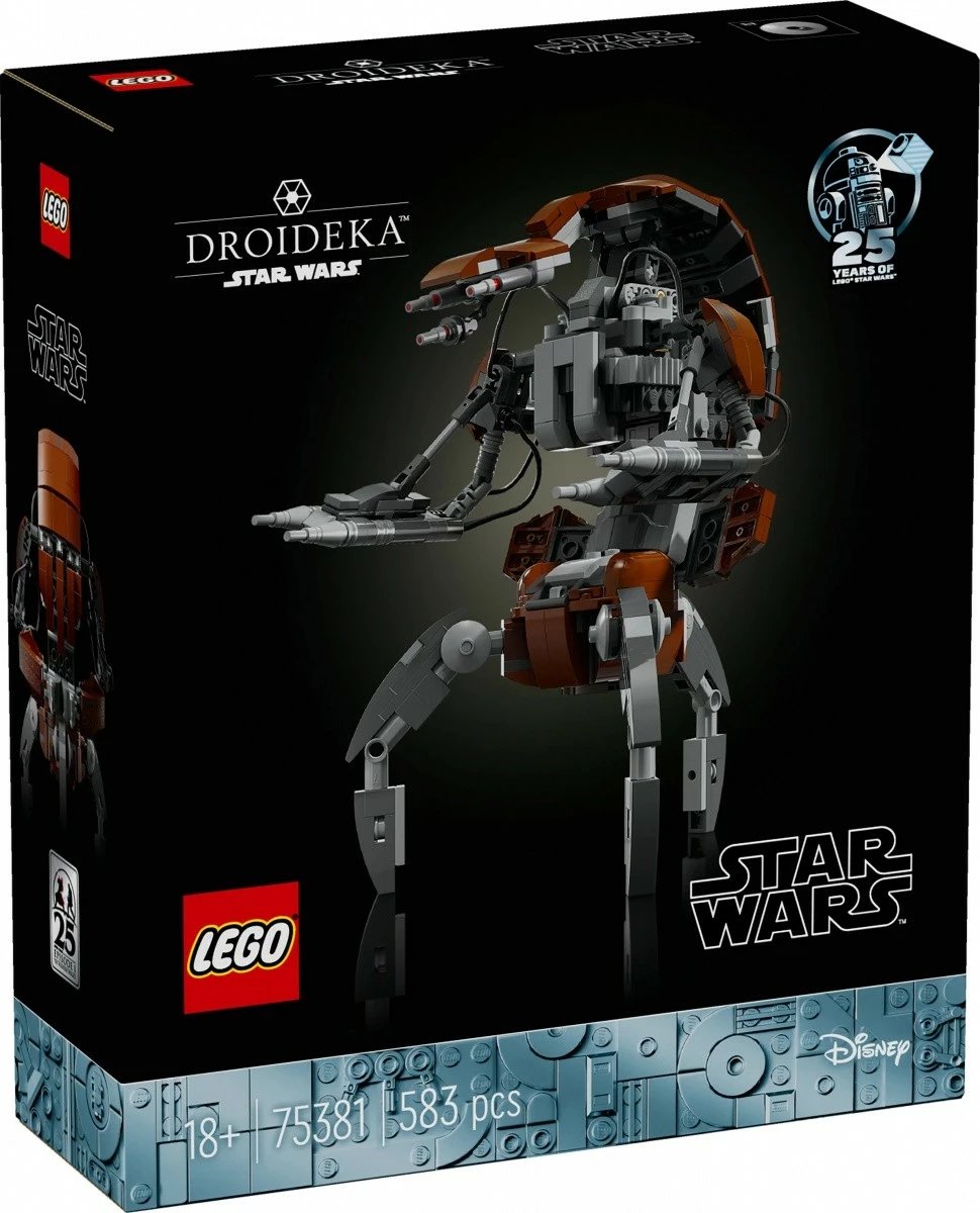 Set LEGO Star Wars Droideka 75381, 583 pjesë, për të rritur, Kafe/Gri