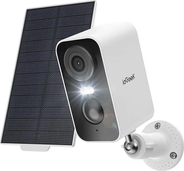 Kamerë sigurie pa tela ieGeek ZS-GX3S, 3MP, 2K, me panel diellor, e bardhë