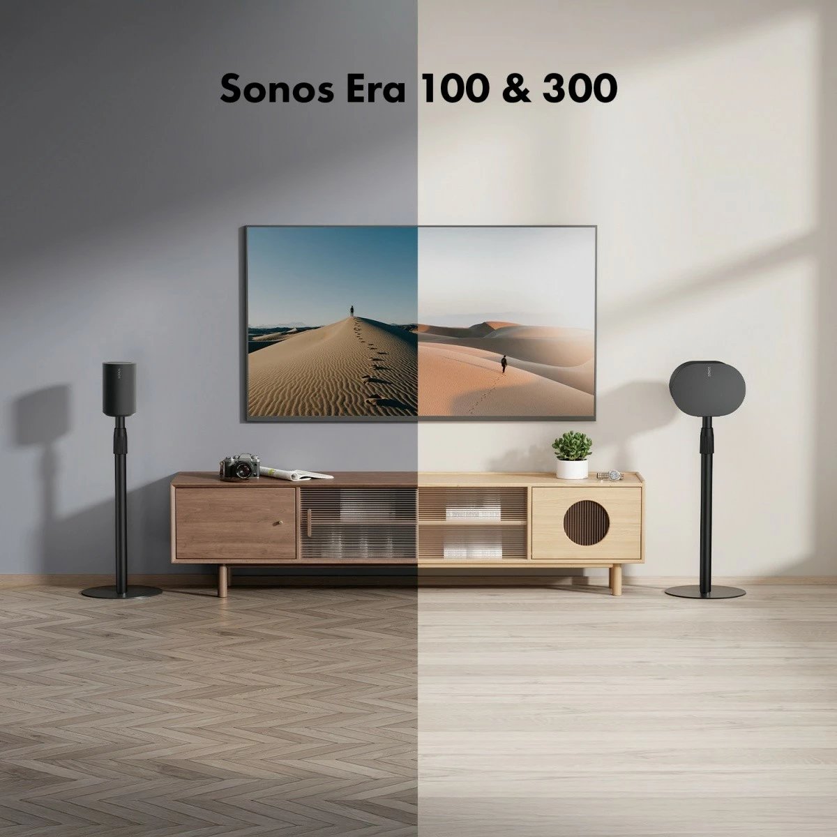 Mbajtës altoparlanti Maclean MC-496 për Sonos ERA 100/300, set 2 copë, i zi