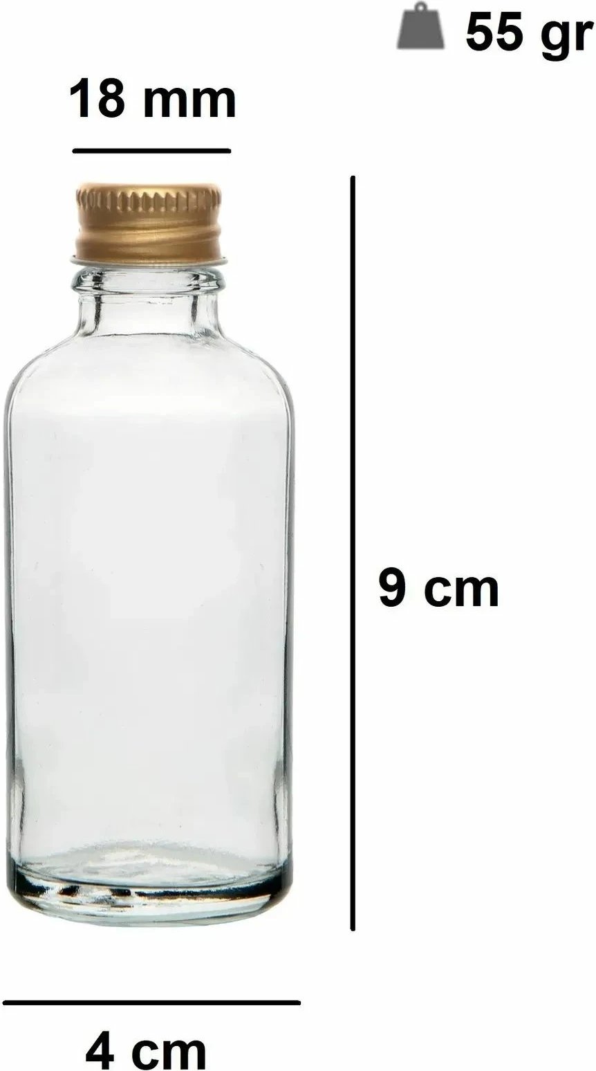 Set shishe qelqi (6 copë), Hermia Concept, Tu-6Lıgoldkapaklı