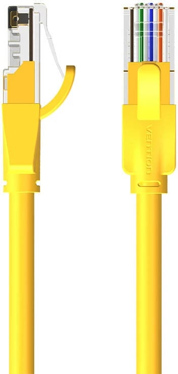 Kabllo rrjeti Vention IBEYF, UTP CAT6, 1m, RJ45, e verdhë