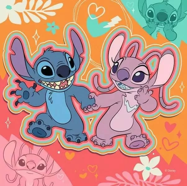 Puzzle për fëmijë Ravensburger 3x49 pjesë, Lilo & Stitch, shumëngjyrësh, set prej 3 copë