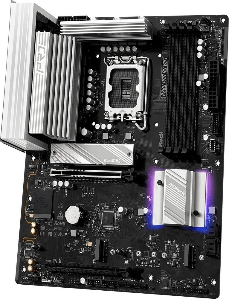 Pllakë amë ASRock B860 Pro RS WiFi, ATX, Socket 1851, WiFi, Bluetooth, e zezë