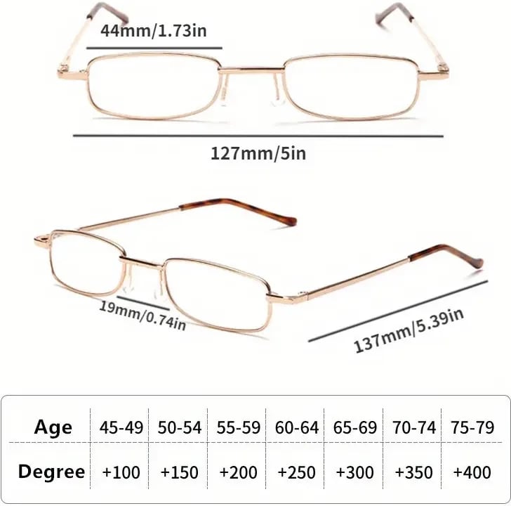 Syze leximi Slim me Kornizë dhe kuti të kuqe +1.00