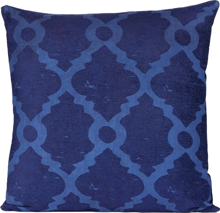 Jastëk dekorativ Blueberry B, kadife pambuku, blu, 50x50cm