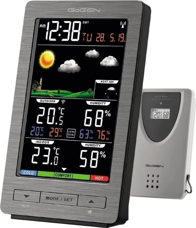 Stacioni meteorologjik GoGEN ME 2930, me ngjyrë argjendi