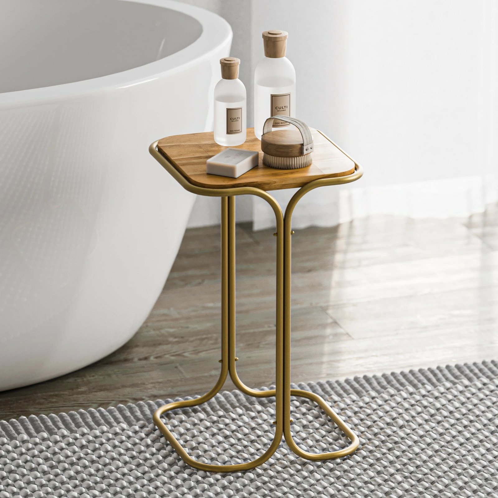 Tavolinë kafeje Hanah Home, Shb-001-C, ngjyrë ari dhe natyrale