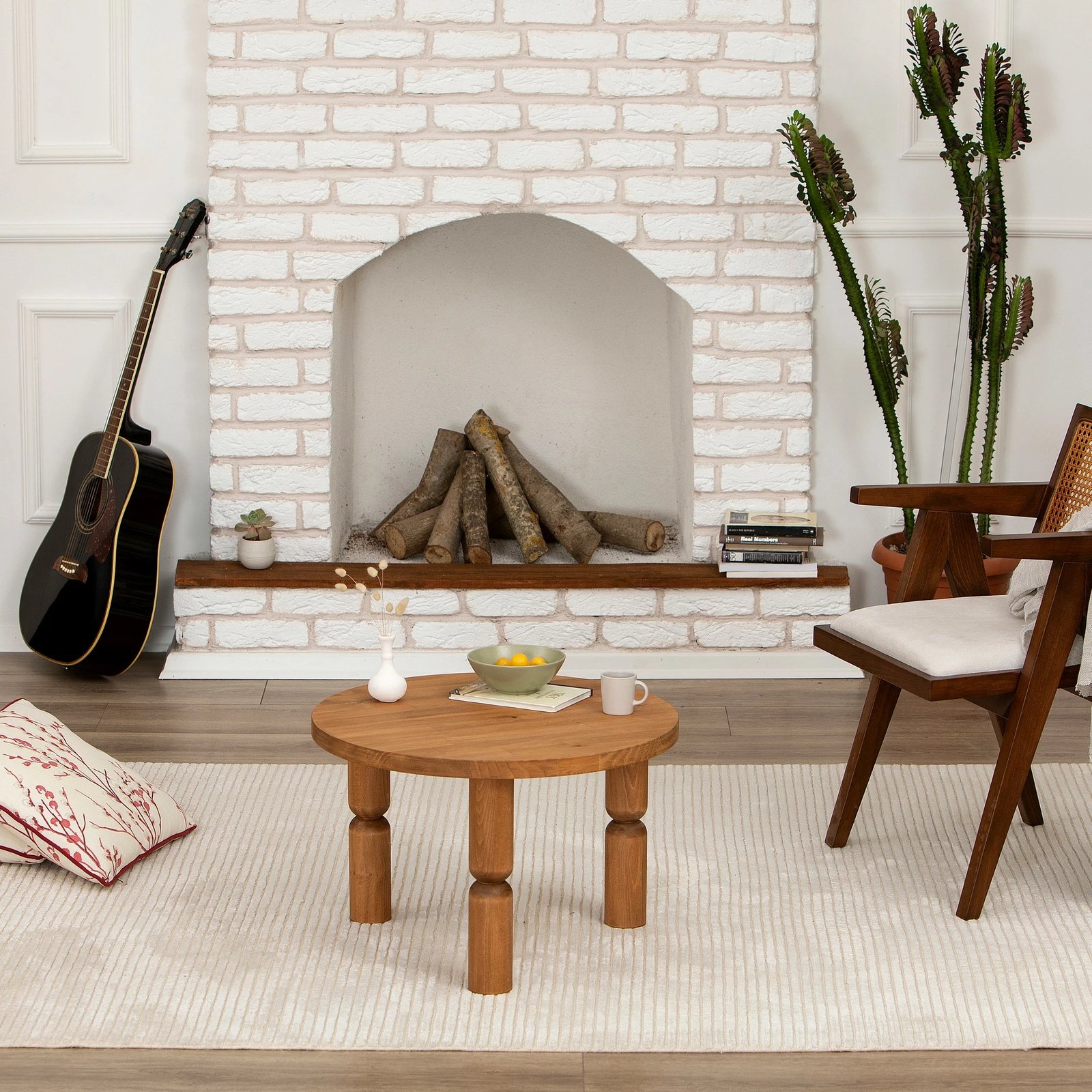 Tavolinë kafeje Skye Decor, Ida 60, ngjyrë geshtenje