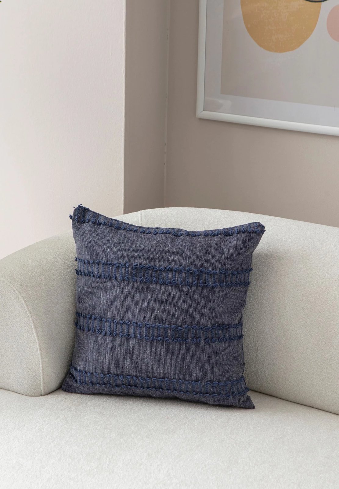 Jastëk mbulesë, ngjyrë kaltër, Evila Originals, Tuffet - Blue v2, 43x43cm