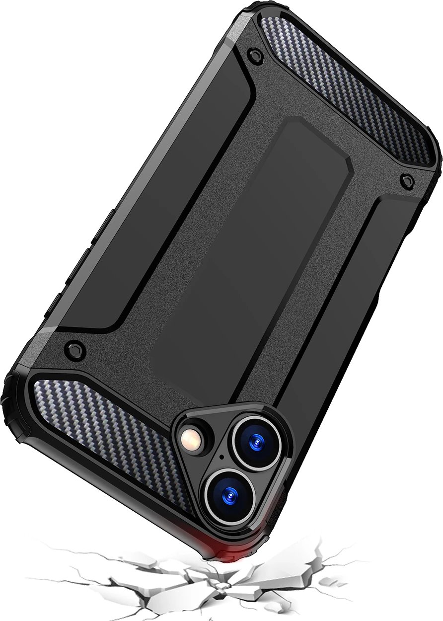 Mbështjellës Hurtel Hybrid Armor për iPhone 16e, Blu