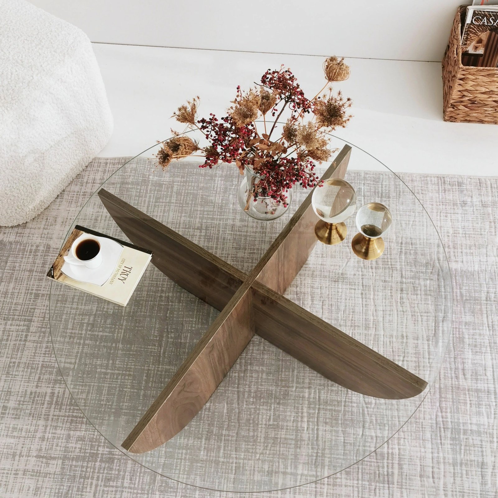 Tavolinë kafeje Hanah Home, ngjyrë arre, Lily